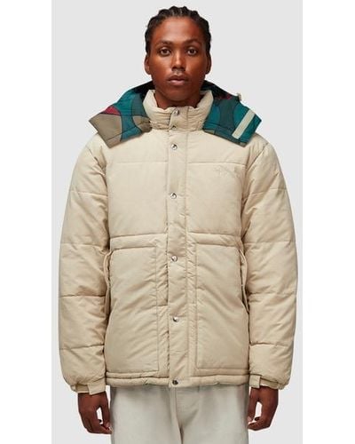 Parra Trees In Wind Puffer Jacket - Natural