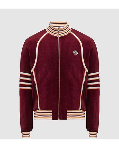 Casablancabrand Racing Velour Track Jacket - Red