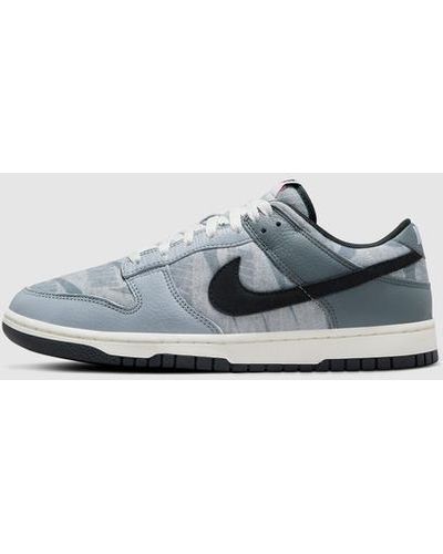 Nike Dunk Low Leather And Mesh Low-top Trainers - Grey
