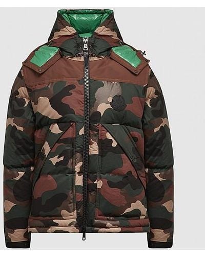 Moncler Cavet Hooded Down Camouflage Jacket - Multicolor