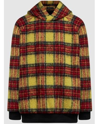 Undercover Hooded Check Shirt - Red