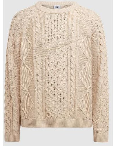 Nike Cable Knit Jumper - Natural