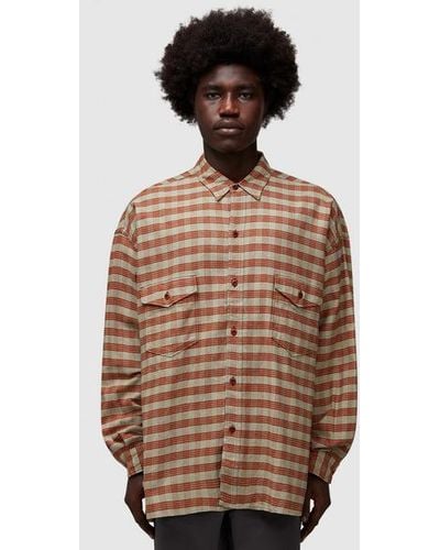 Nanamica Cotton Silk Deck Shirt - Brown