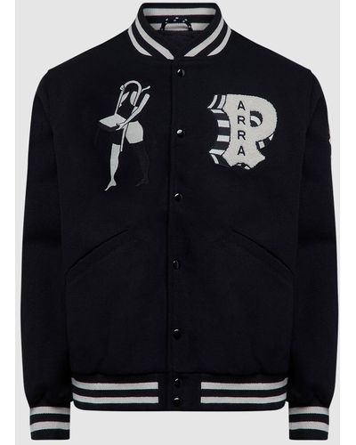 Parra Cloudy Star Varsity Jacket - Black