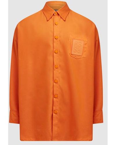Raf Simons Oversized Denim Shirt - Orange