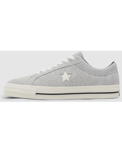 Converse One Star Pro Suede Sneaker - White