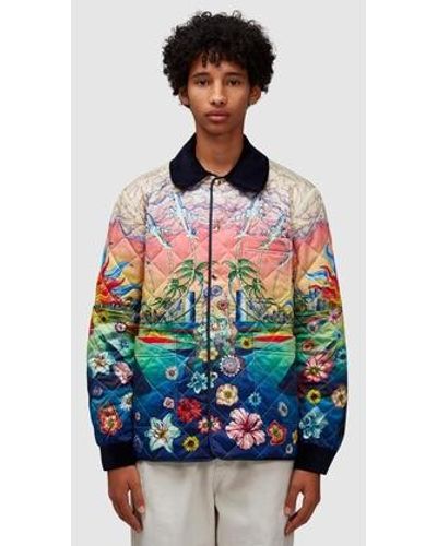 Casablancabrand Printed Quilted Hunting Jacket - Multicolor