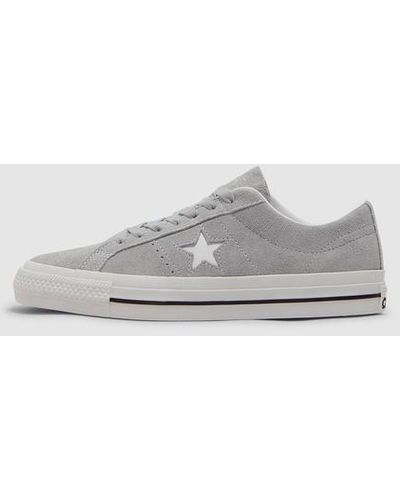 Converse One Star Pro Suede Trainer - White