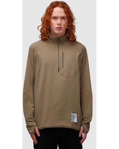 Satisfy Ghostfleece Half Zip Sweatshirt - Brown