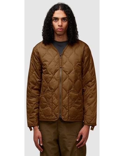 Taion Military V-neck Down Jacket - Brown