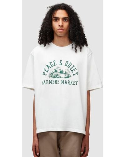 Museum of Peace & Quiet Farmers Market T-shirt - White