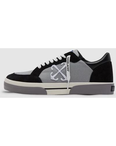 Off-White c/o Virgil Abloh Low Vulcanised Suede Canvas Trainer - Black