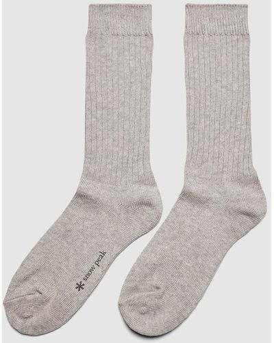 Snow Peak Recycled Cotton Socks - Gray