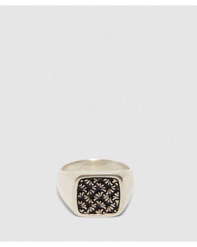 MAPLE Floral Signet Ring - White