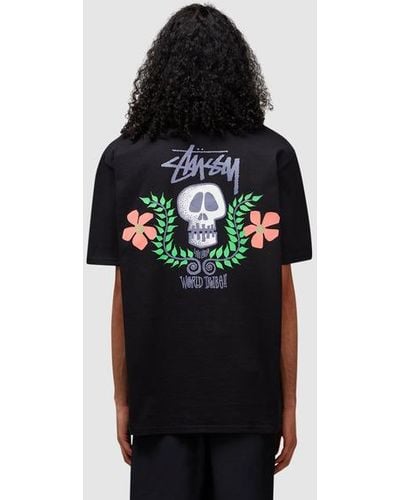 Stussy Skull Crest T-shirt - Black