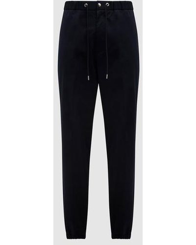 Moncler Stretched Cotton Logo Trackpant - Blue