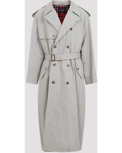 Balenciaga Military Beige Cotton Coat - Grey