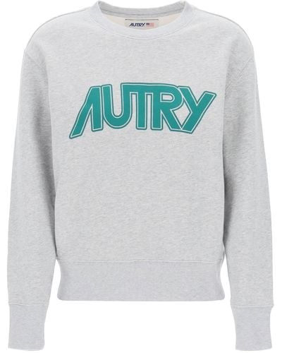 Autry Sweatshirt With Maxi Logo Print - Grey