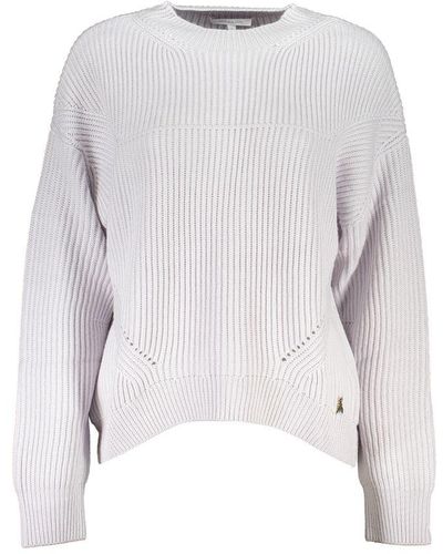 Patrizia Pepe Elegant Turtleneck Sweater With Contrast Detail - Gray
