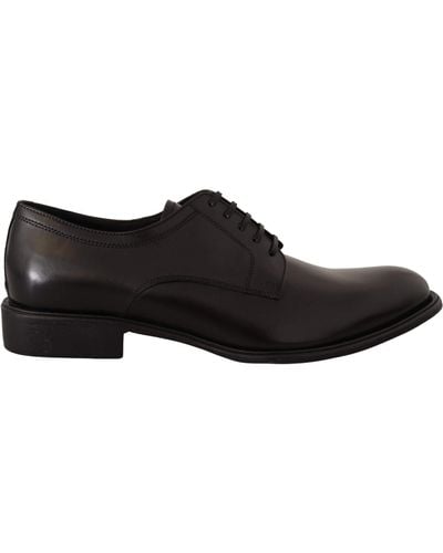 Dolce & Gabbana Lace Up Leather Formal Derby Shoes - Black