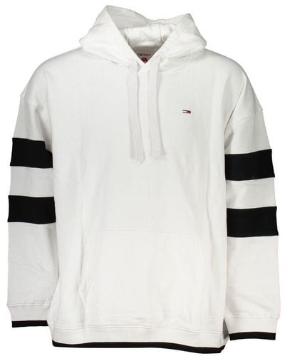 Tommy Hilfiger Chic Hooded Sweatshirt With Contrast Details - White