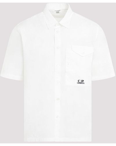 C.P. Company White Cotton Ss Shirt