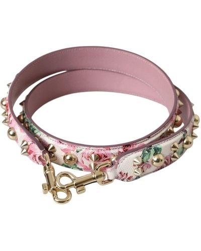 Dolce & Gabbana Floral Handbag Accessory Shoulder Strap - Pink