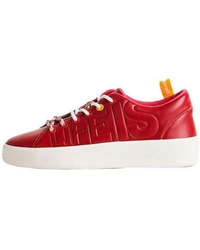 Desigual Laced Sneakers - Red