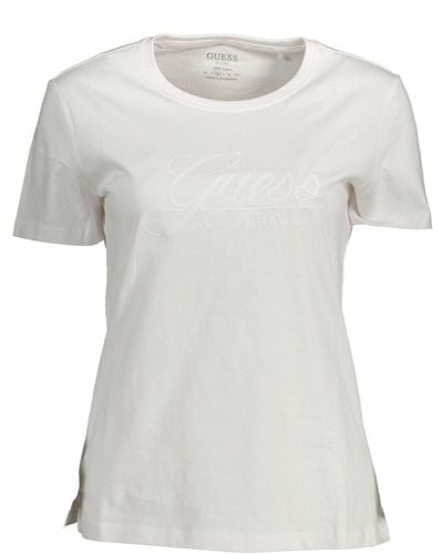 Guess White Cotton Tops & T