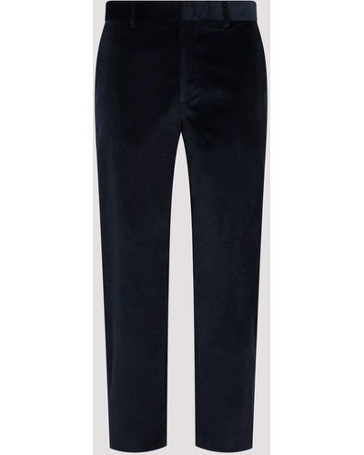 Paul Smith Navy Cotton Trousers - Blue