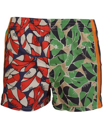 DSquared² Dsqua2 Floral Print Men Beachwear Shorts Swimwear - Green