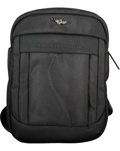 Aeronautica Militare Exclusive Shoulder Bag With Contrasting Details - Black