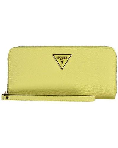 Guess Yellow Polyethylene Wallet
