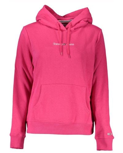 Tommy Hilfiger Chic Hooded Sweatshirt With Logo Detail - Pink