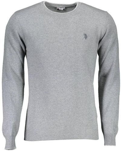 U.S. POLO ASSN. Elegant Slim Fit Crew Neck Sweater - Gray