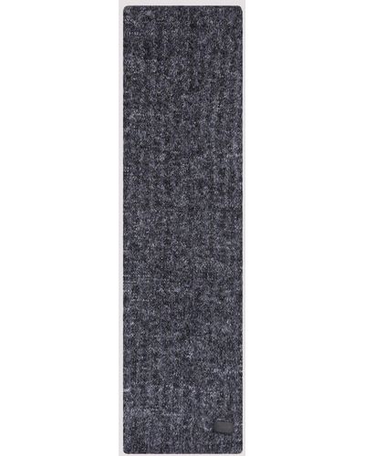 Saint Laurent Anthracite Echarpe Maille Wool Scarf - Grey