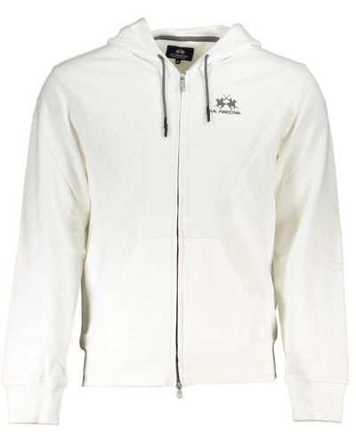 La Martina Elegant Hooded Sweatshirt For - White