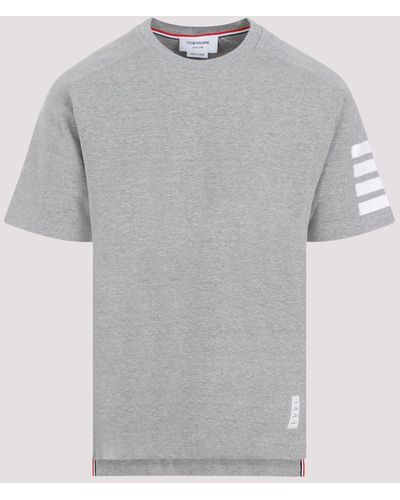 Thom Browne Navy Ss Cotton T - Grey
