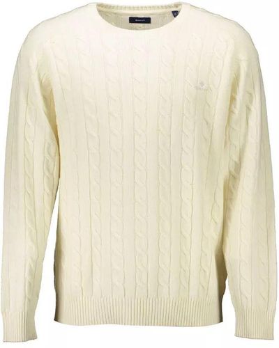 GANT White Wool Jumper - Natural