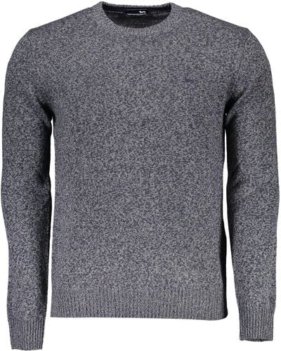 Harmont & Blaine Elegant Crew Neck Sweater With Contrasting Details - Gray