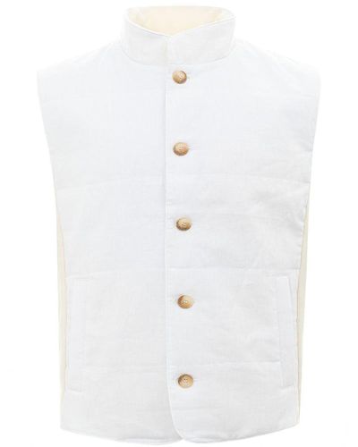 Gran Sasso Linen Jacket - White