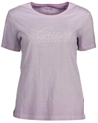 Guess Pink Cotton Tops & T - Purple