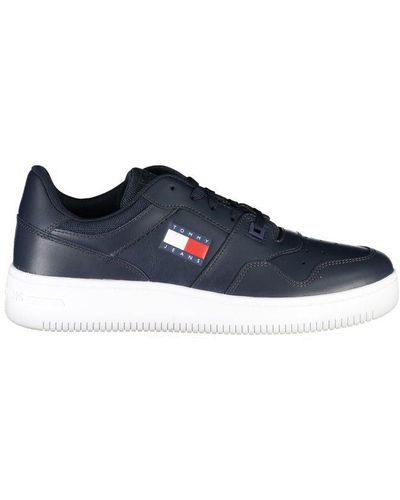Tommy Hilfiger Contrast Trainers With Logo Detail - Blue