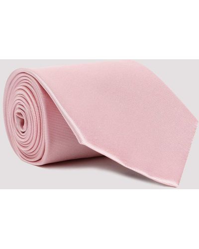 Tom Ford Grey 8cm Silk Tie - Pink