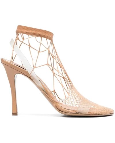 Stella McCartney 'stella 100' Mesh Sandals - Natural