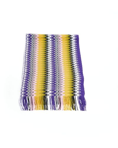 Missoni Scarf With Fringes - Blue