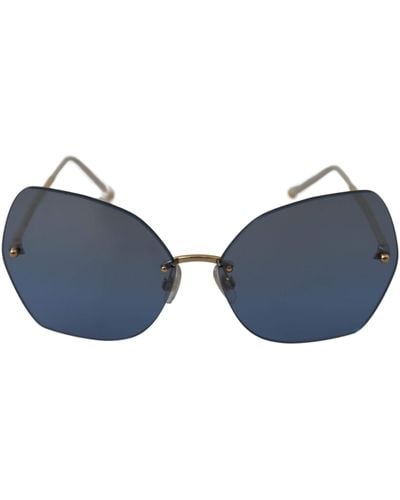 Dolce & Gabbana Mirror Gold Gradient Sunglasses - Blue