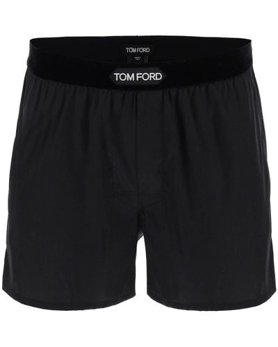 Tom Ford Silk Boxer Set - Black