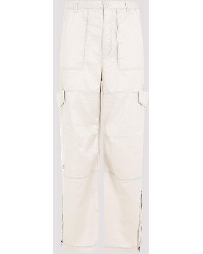Acne Studios Beige Polyester Trousers - White