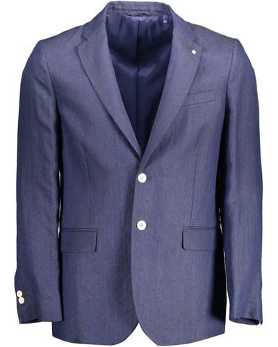 GANT Blue Linen Blazer Jacket